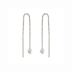 Paloma Pearl Threaders Silver