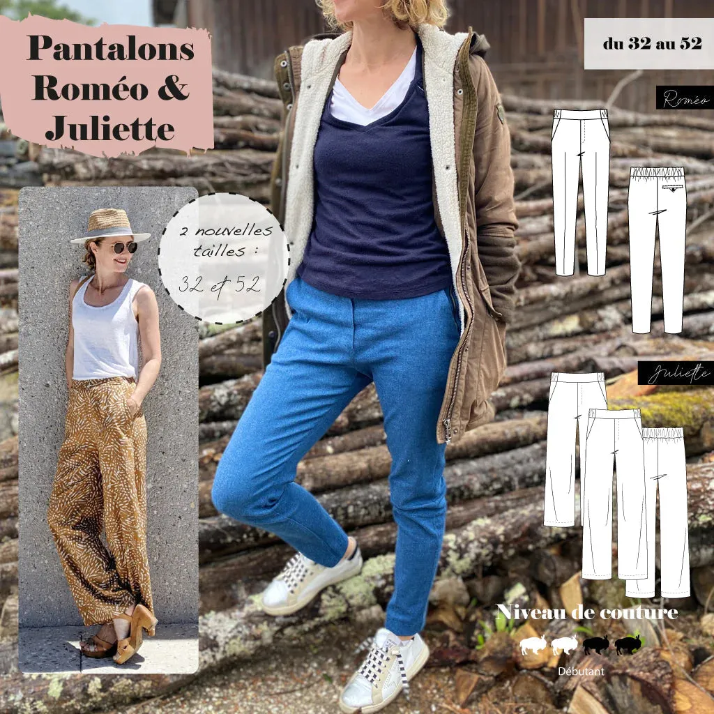 Pantalon ROMEO & JULIETTE - Patron de couture pochette - SUPER BISON