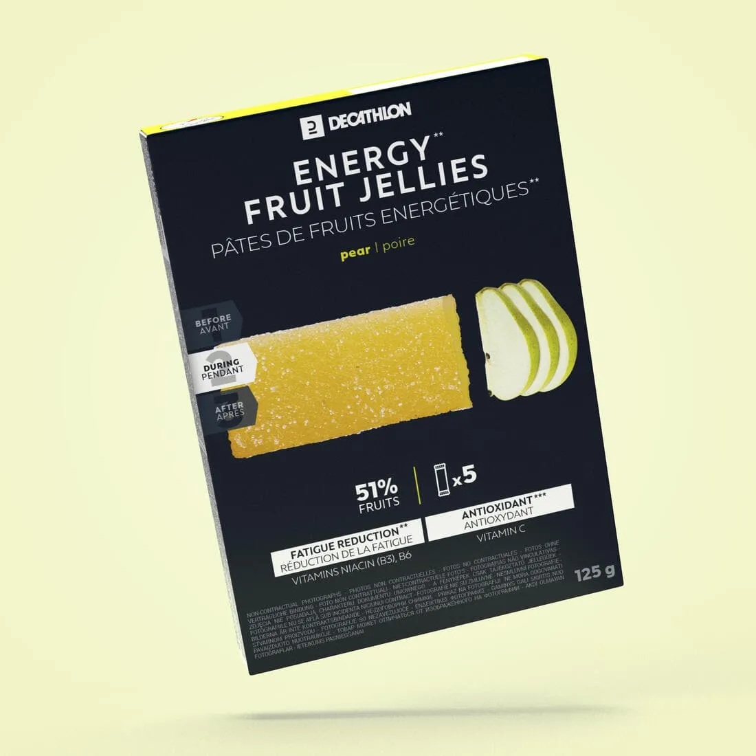 Pate de fruits énergétique poire 5x25g