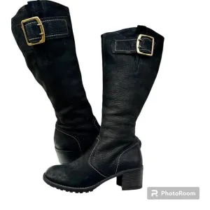 Paul Green Black Genuine Leather with Adjustable Wide Calf. Made in Austria