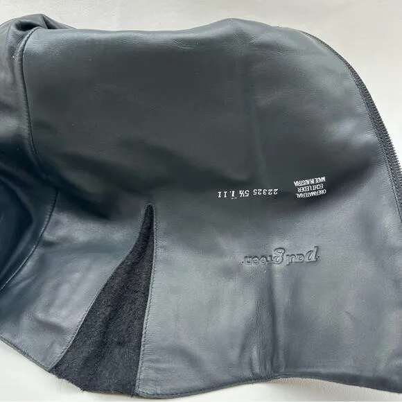 Paul Green Black Genuine Leather with Adjustable Wide Calf. Made in Austria