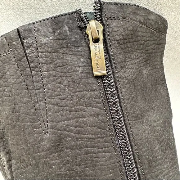 Paul Green Black Genuine Leather with Adjustable Wide Calf. Made in Austria