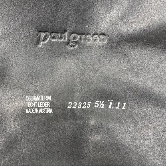 Paul Green Black Genuine Leather with Adjustable Wide Calf. Made in Austria