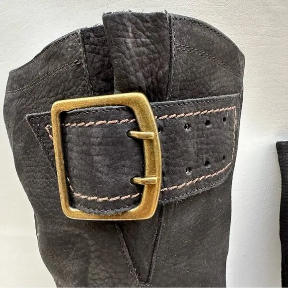 Paul Green Black Genuine Leather with Adjustable Wide Calf. Made in Austria