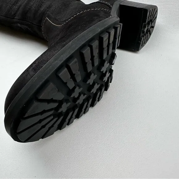 Paul Green Black Genuine Leather with Adjustable Wide Calf. Made in Austria