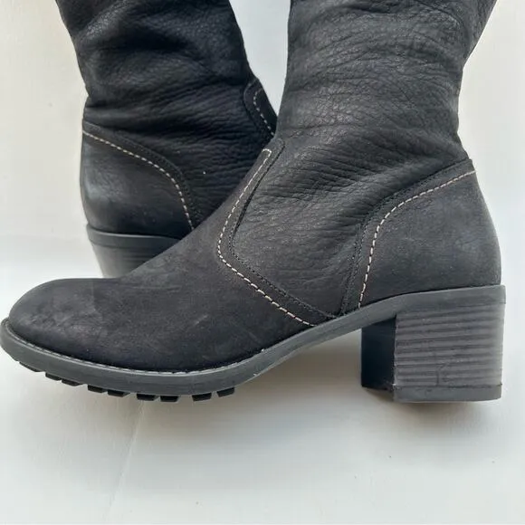 Paul Green Black Genuine Leather with Adjustable Wide Calf. Made in Austria