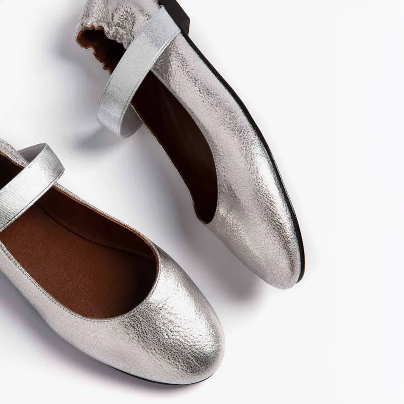 PENELOPE CHILVERS Rock & Roll Leather Shoes in Silver