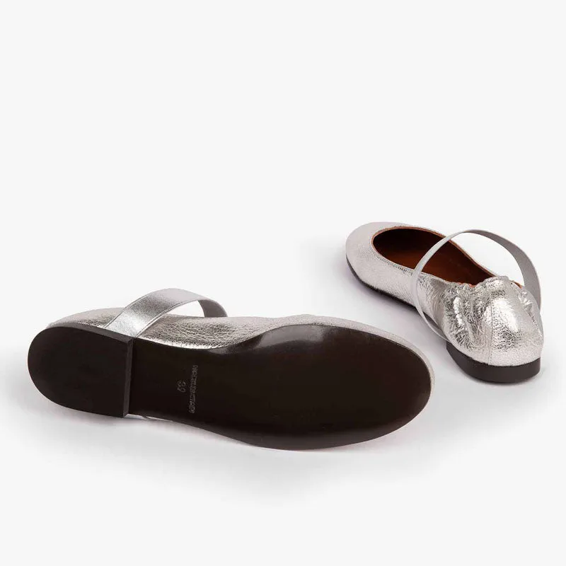 PENELOPE CHILVERS Rock & Roll Leather Shoes in Silver