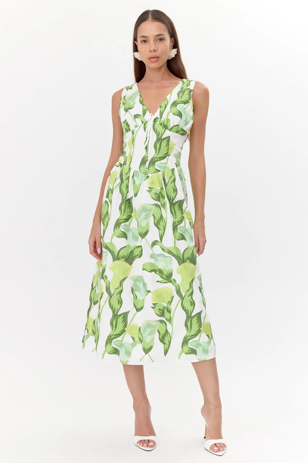Penelope Faux Corset Embroidered Sundress