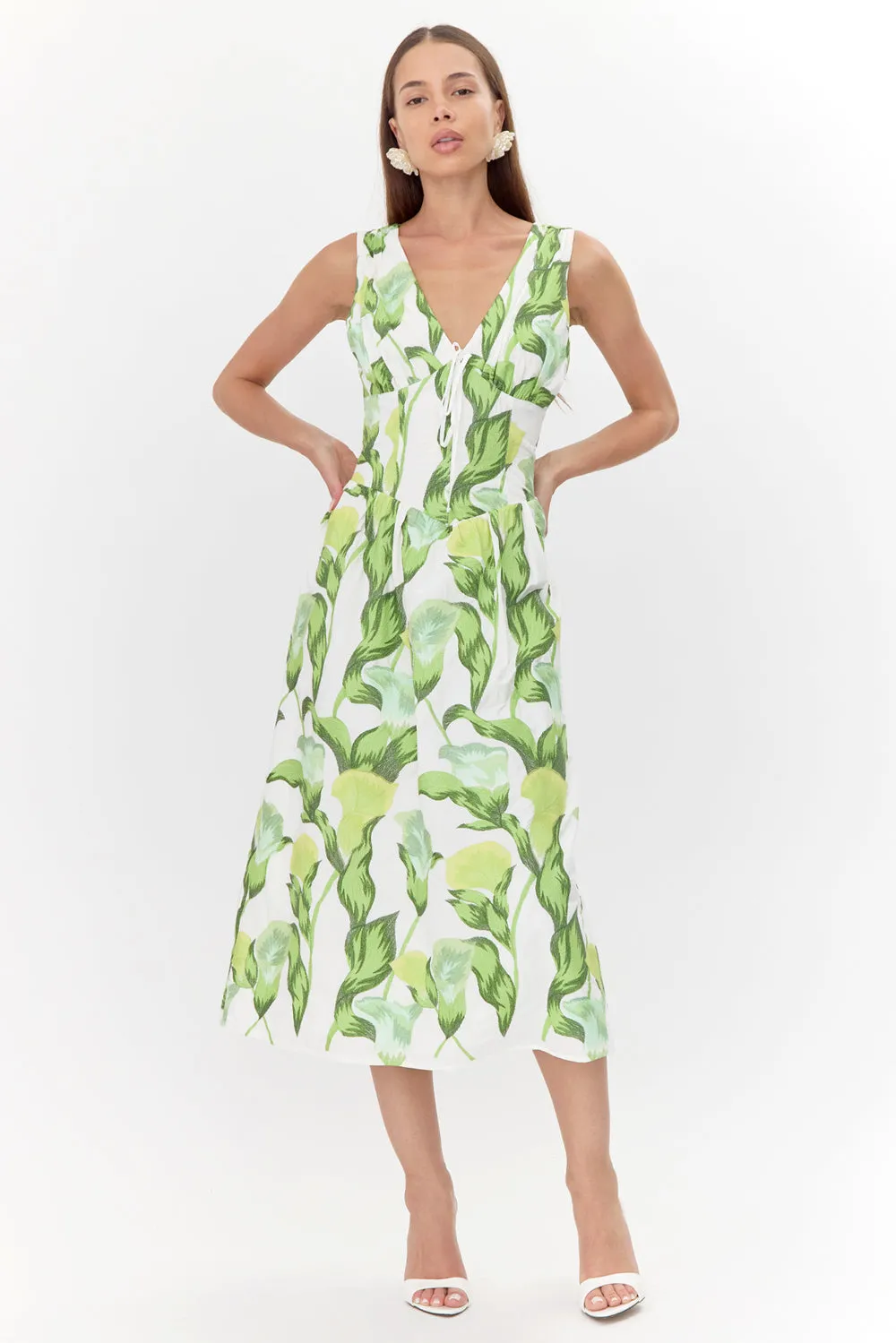 Penelope Faux Corset Embroidered Sundress