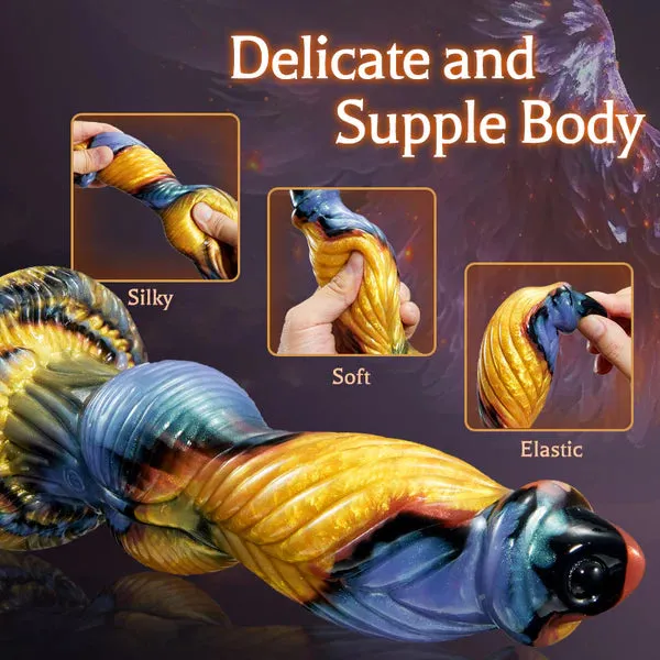 Phoenix - Twisted Unicorn Animal Texture 7 Thrusting Vibrating Big Sucker Monster Dildo 10.23 Inch