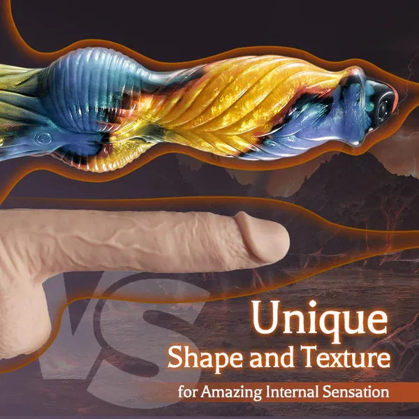 Phoenix - Twisted Unicorn Animal Texture 7 Thrusting Vibrating Big Sucker Monster Dildo 10.23 Inch