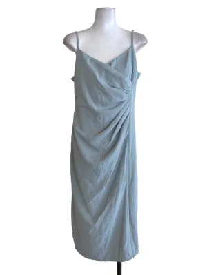 Pistachio Overlapped Slip Dress