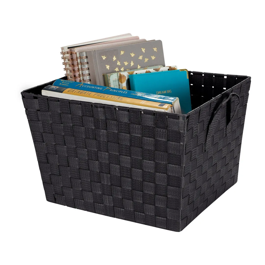 Plastic Basket Zipcode Design™ Color: Black Pack Size: 1, Size: Small