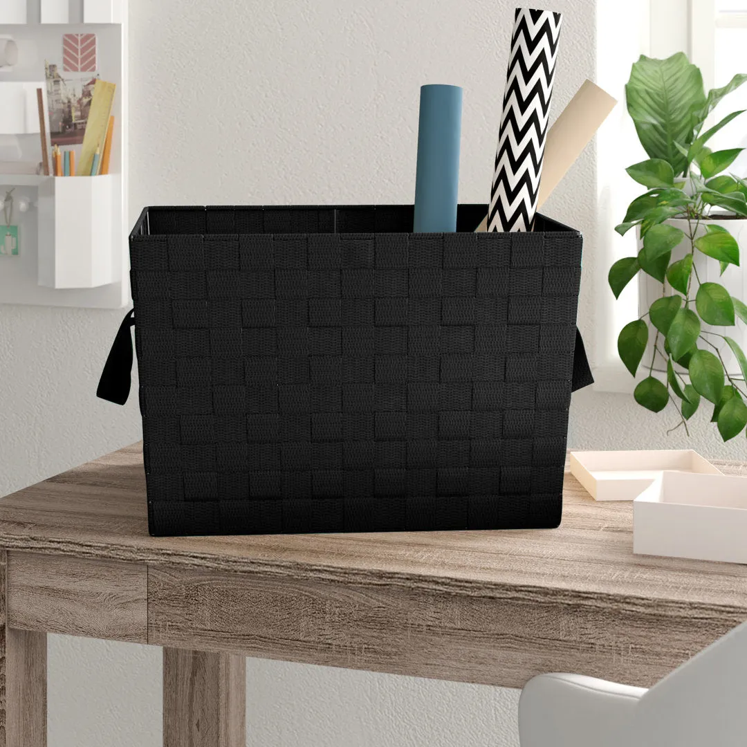 Plastic Basket Zipcode Design™ Color: Black Pack Size: 1, Size: Small