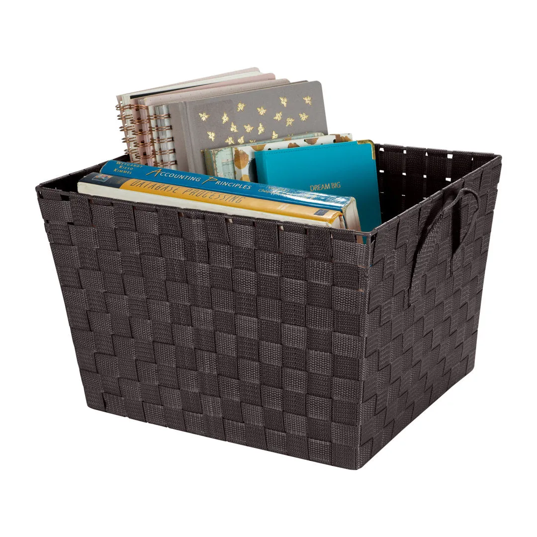 Plastic Basket Zipcode Design™ Color: Choco Pack Size: 1, Size: Large