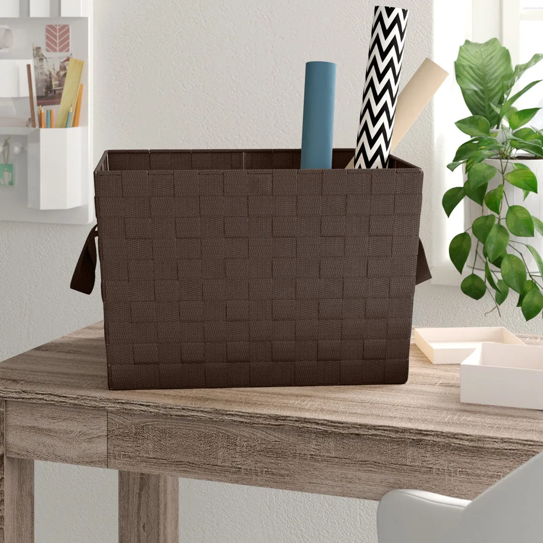 Plastic Basket Zipcode Design™ Color: Choco Pack Size: 1, Size: Large