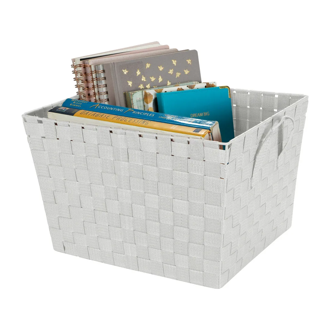 Plastic Basket Zipcode Design™ Color: Heather Gray Pack Size: 1, Size: Large