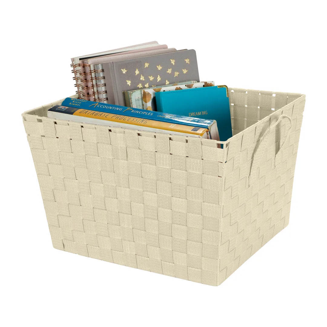Plastic Basket Zipcode Design™ Color: Ivory Pack Size: 1, Size: Large