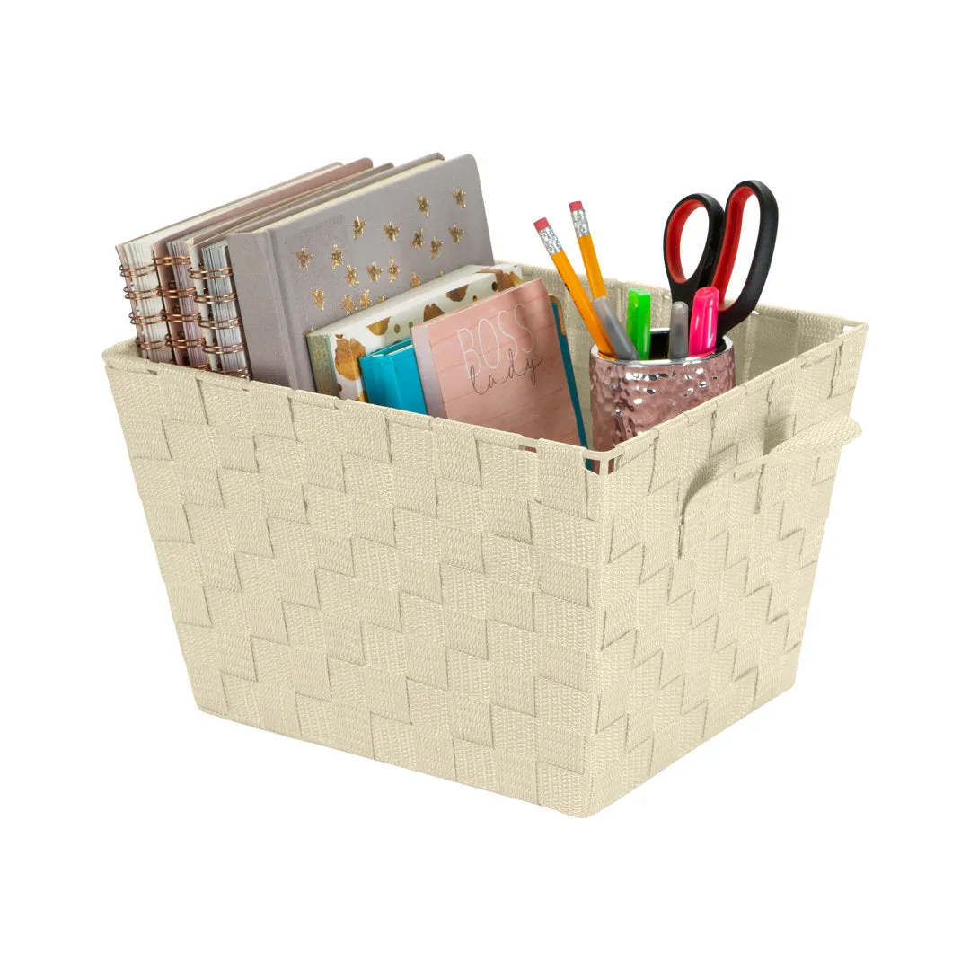 Plastic Basket Zipcode Design™ Color: Ivory Pack Size: 1, Size: Large