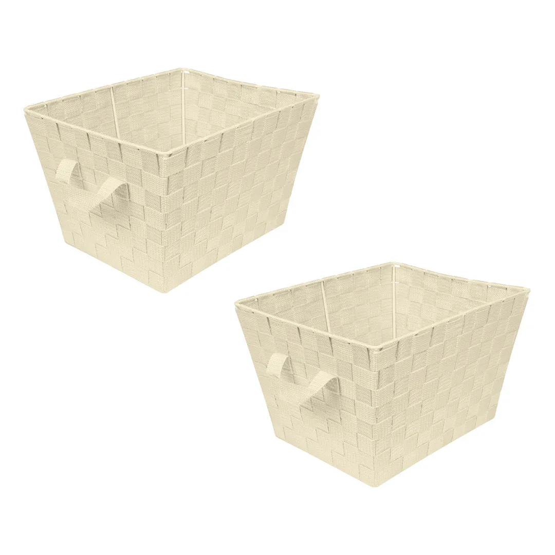 Plastic Basket Zipcode Design™ Color: Ivory Size: Small, Pack Size: 2