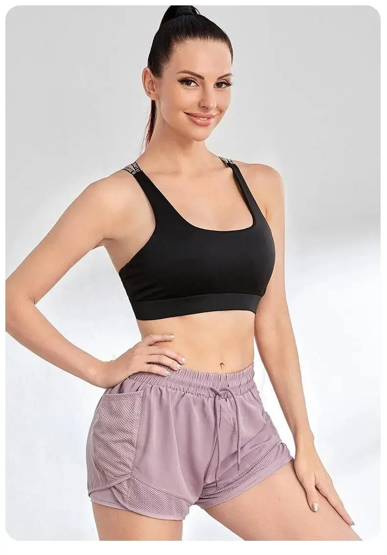 Pocketed Elastic Sports Shorts