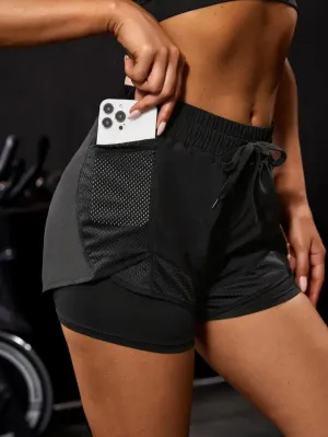 Pocketed Elastic Sports Shorts