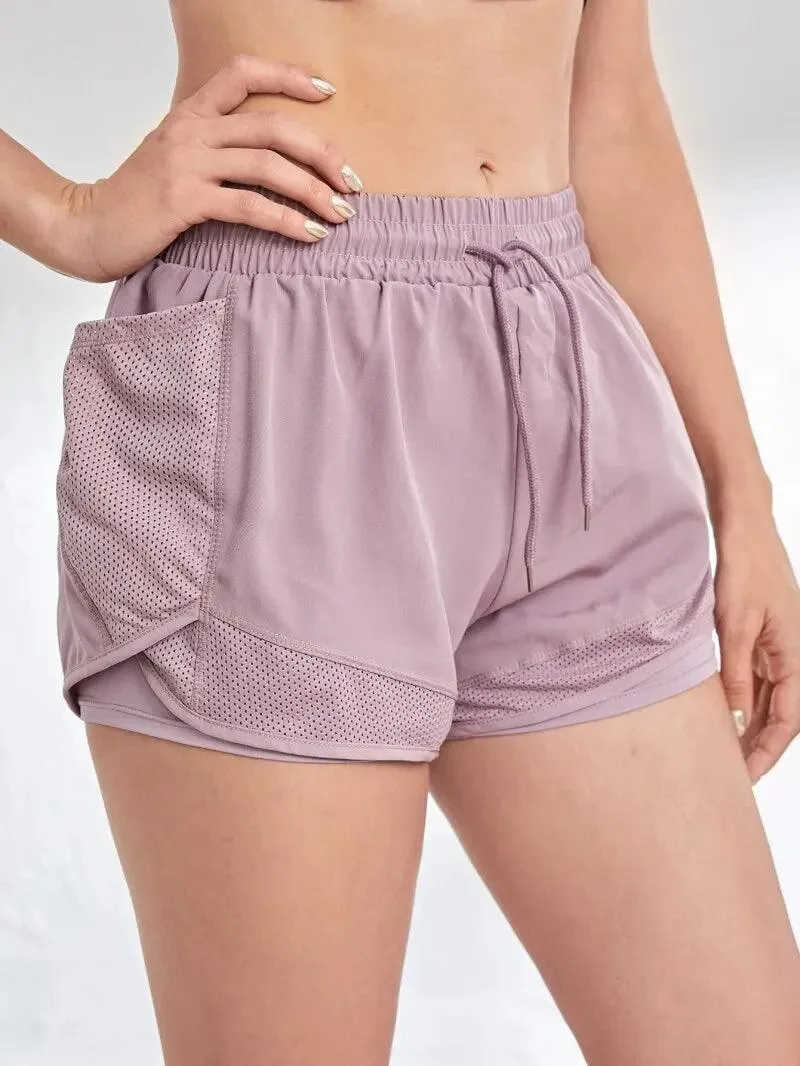 Pocketed Elastic Sports Shorts