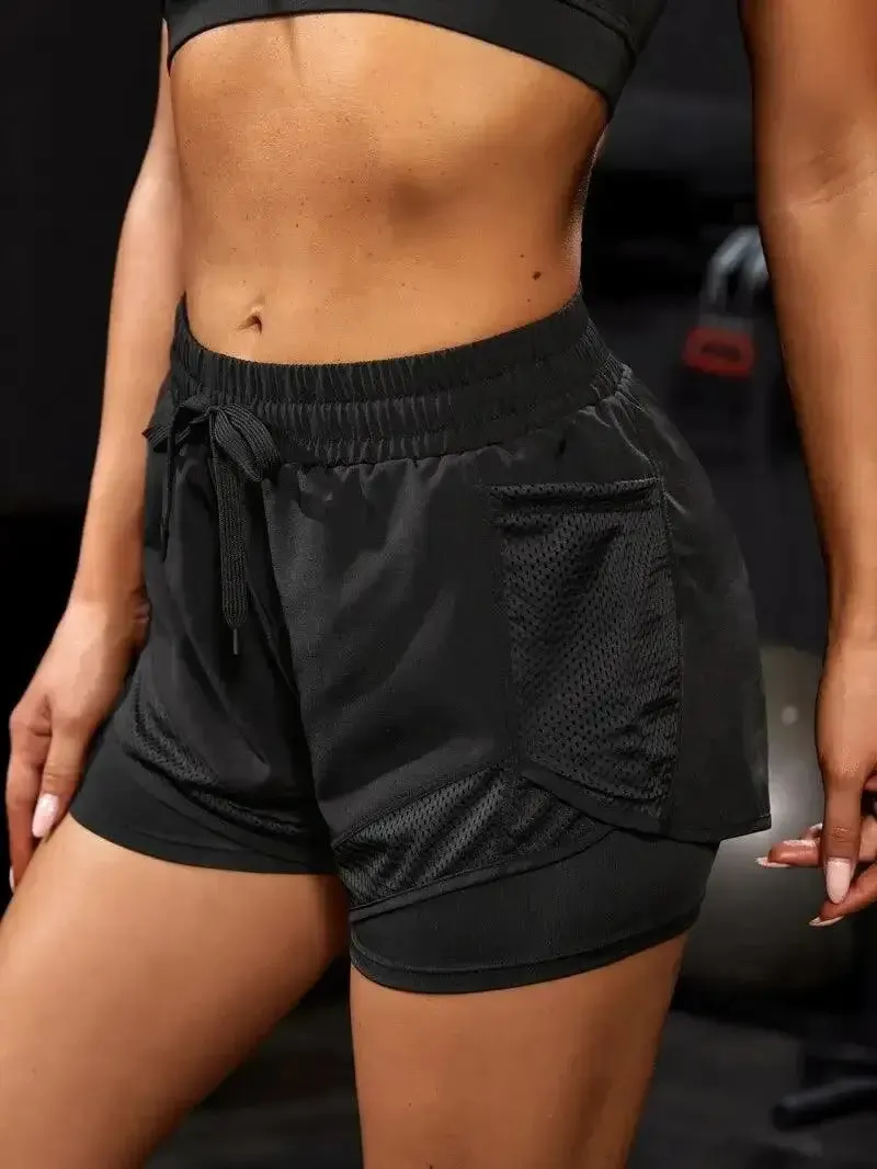 Pocketed Elastic Sports Shorts