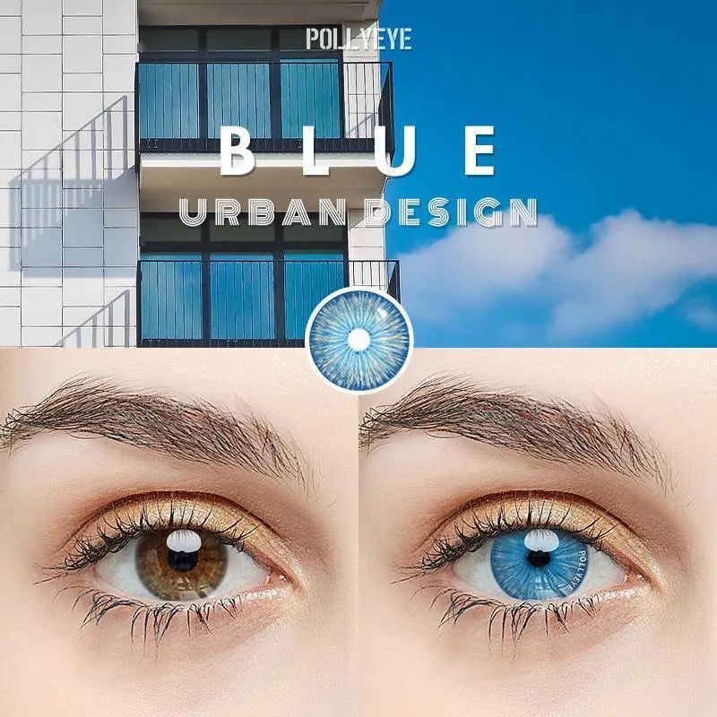 Pollyeye New York Blue Colored Contact Lenses