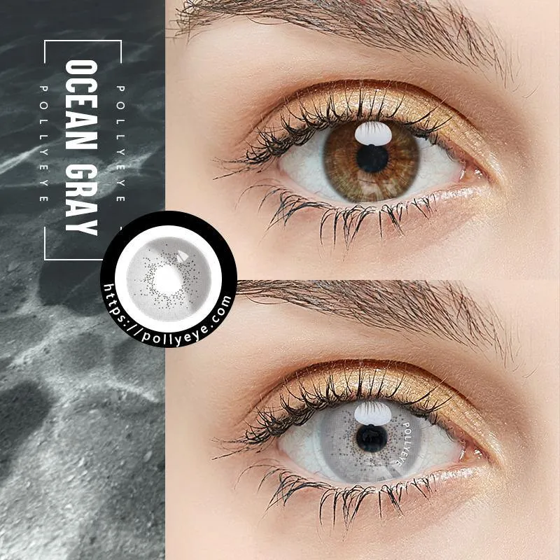 Pollyeye Ocean Grey Colored Contact Lenses
