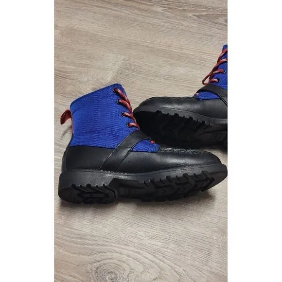 Polo Ralph Lauren RANGER HIGH II Black Leather‎ Blue Upper Boys Size 4.5M