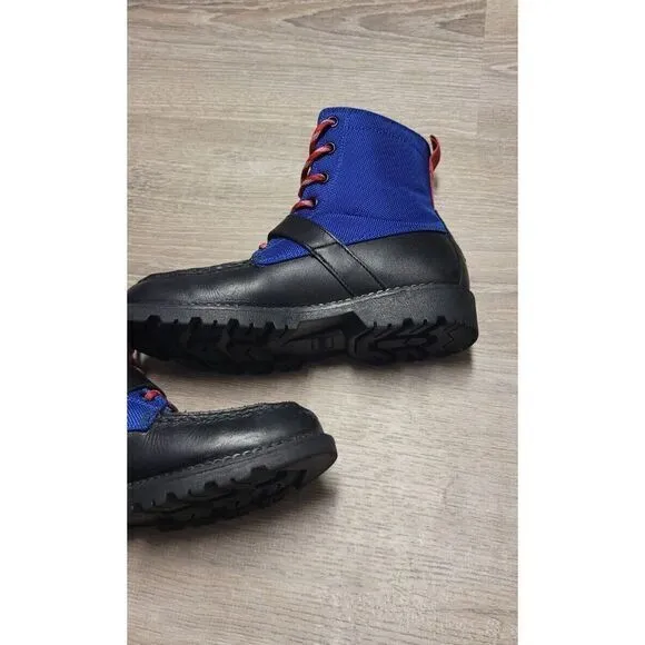 Polo Ralph Lauren RANGER HIGH II Black Leather‎ Blue Upper Boys Size 4.5M