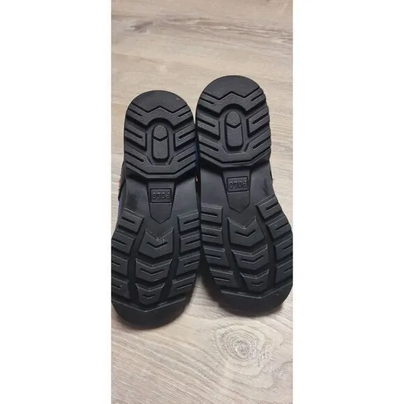 Polo Ralph Lauren RANGER HIGH II Black Leather‎ Blue Upper Boys Size 4.5M