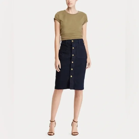 Polo Ralph Lauren Stretch Denim Pencil Skirt