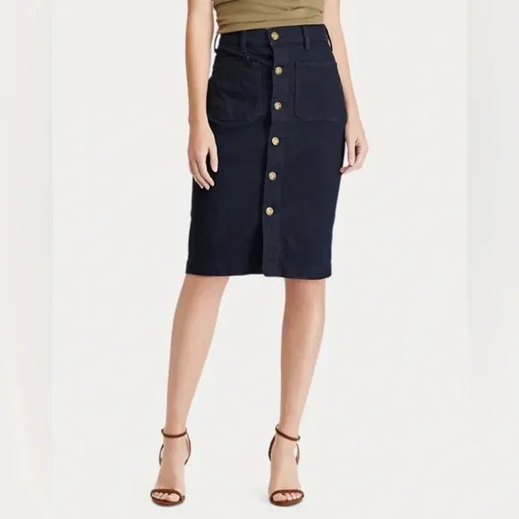 Polo Ralph Lauren Stretch Denim Pencil Skirt