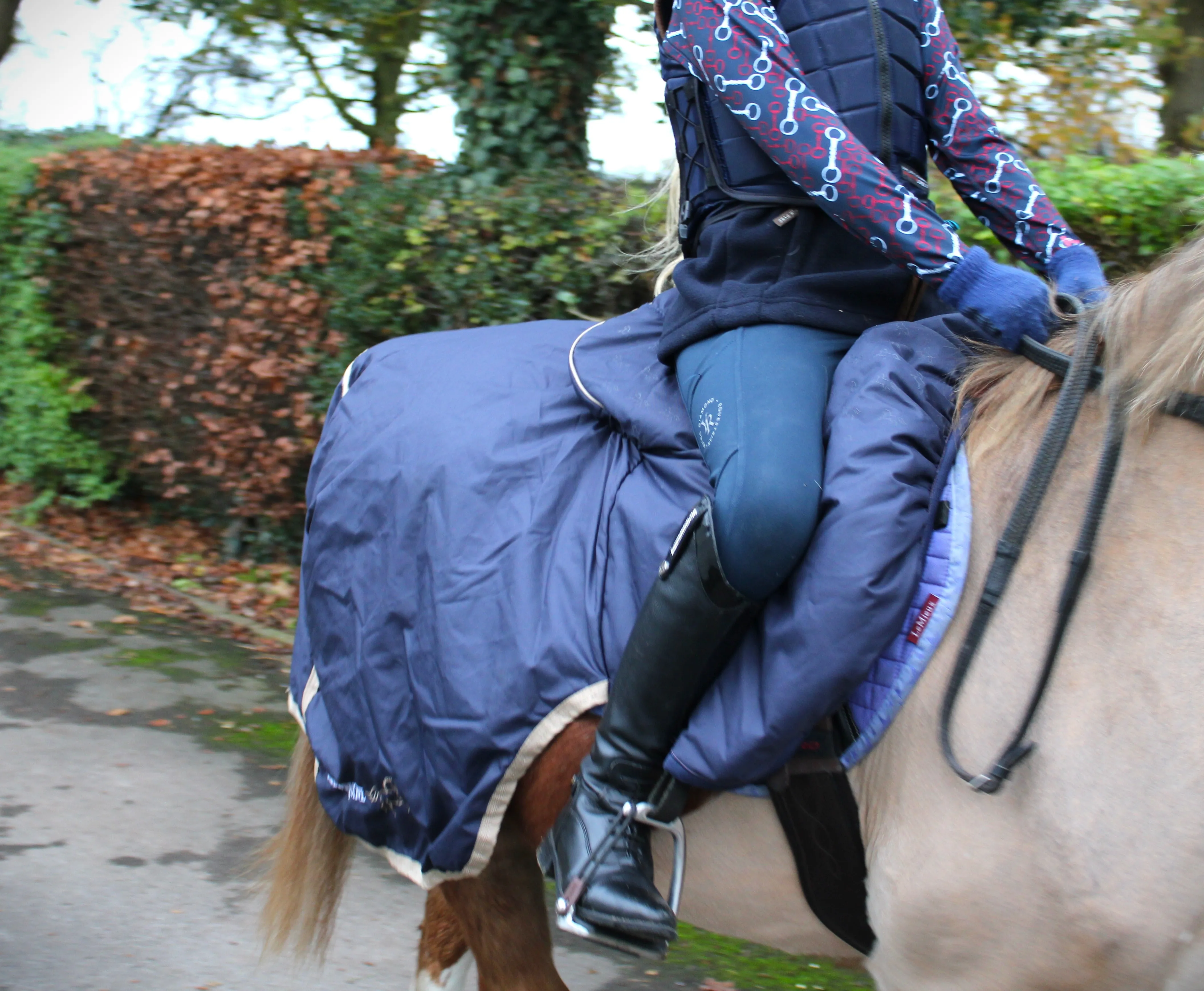 Pony Navy Summer Weight Waterproof Ride - On Exercise Sheet