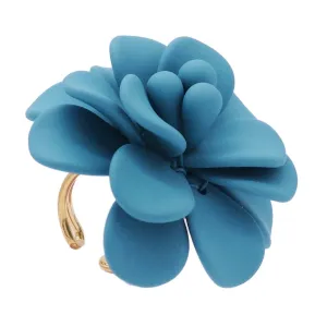 Portofino Turquoise Hibiscus Silk Effect Adjustable Ring