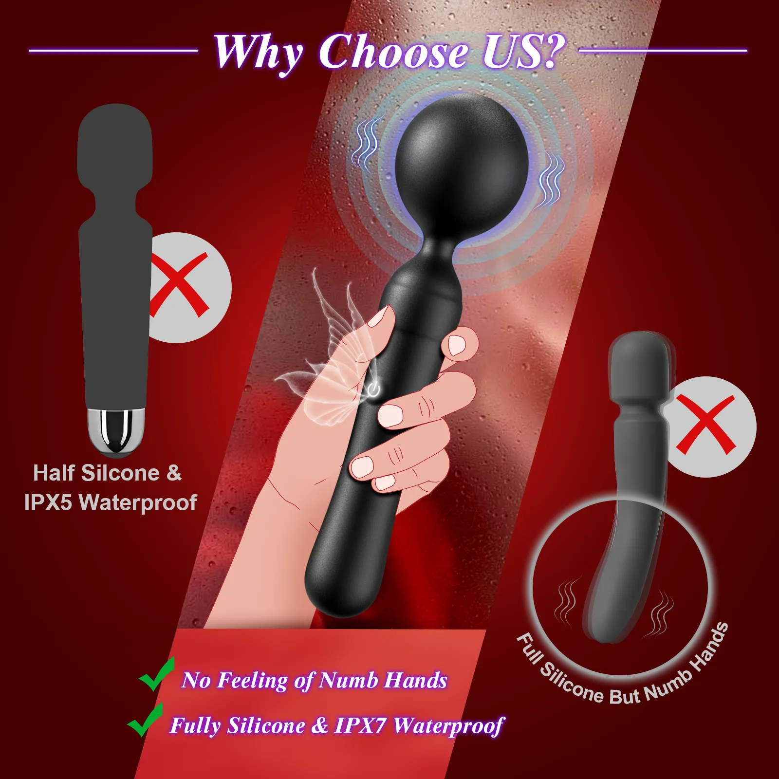 Powerful Vibrating Wand Massager