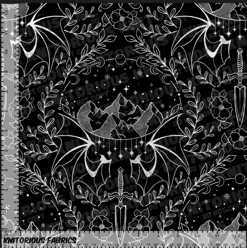 *Pre-Order* ACOTAR - Delicate Damask BW (Officially Licensed)