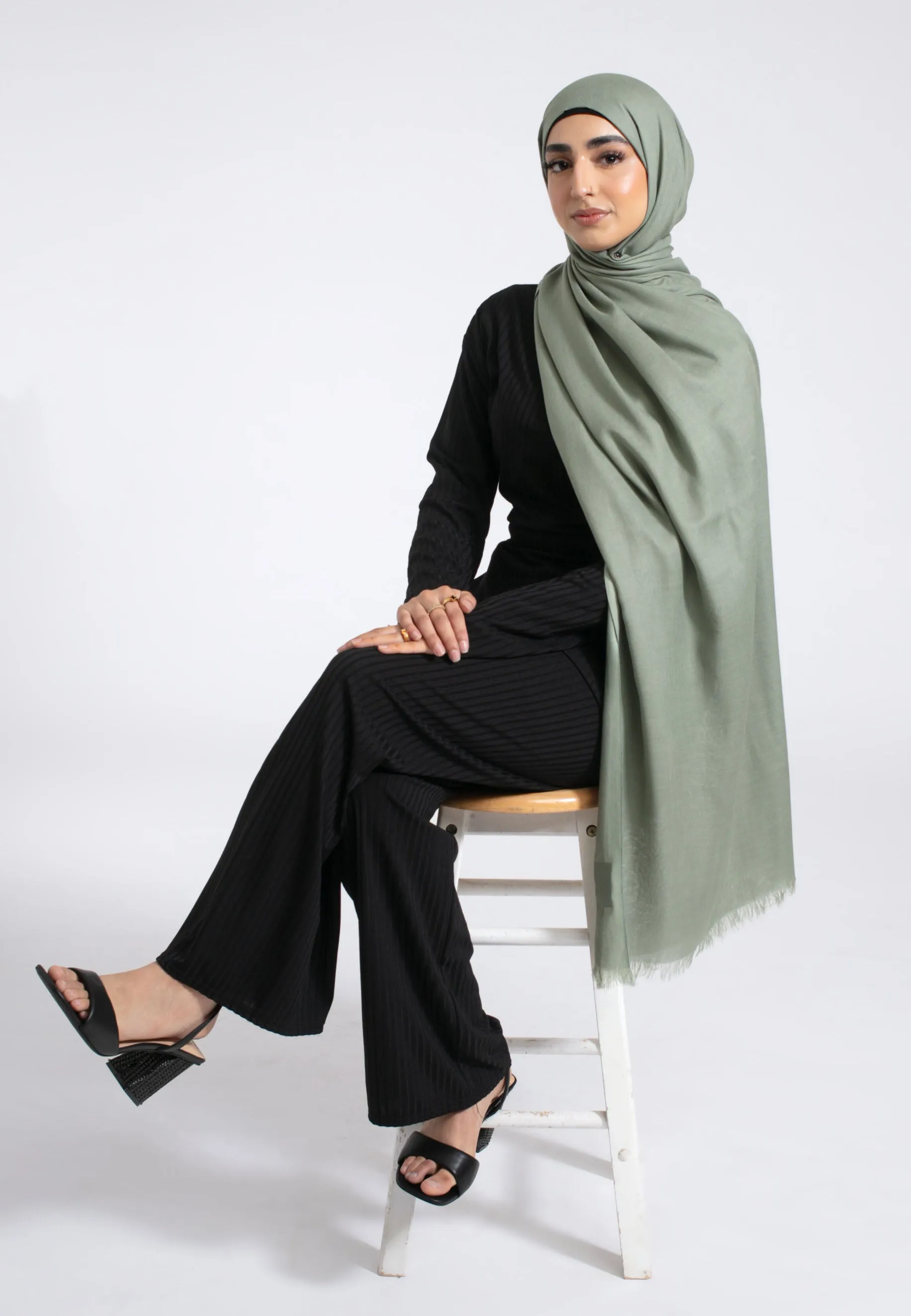 Premium Modal Hijab - Sage Green