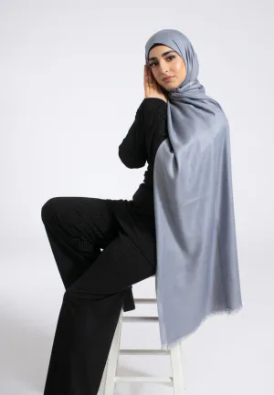 Premium Modal Hijab - Silver Blue