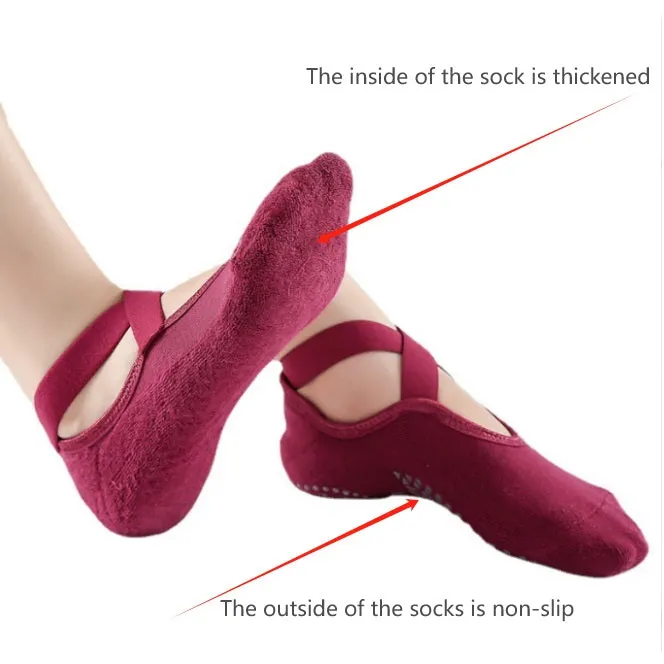 Premium Non Slip Yoga Socks - Red
