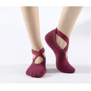 Premium Non Slip Yoga Socks - Red