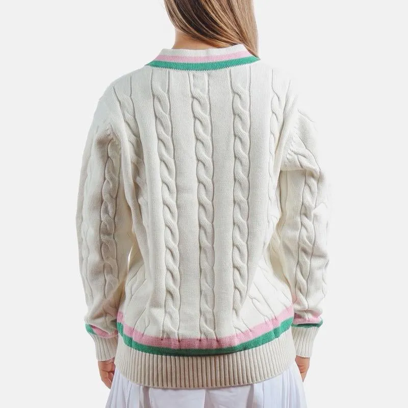 Preppy Pickleball Cotton Sweater