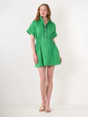 Pullover Dress in Fairway Green Monogram
