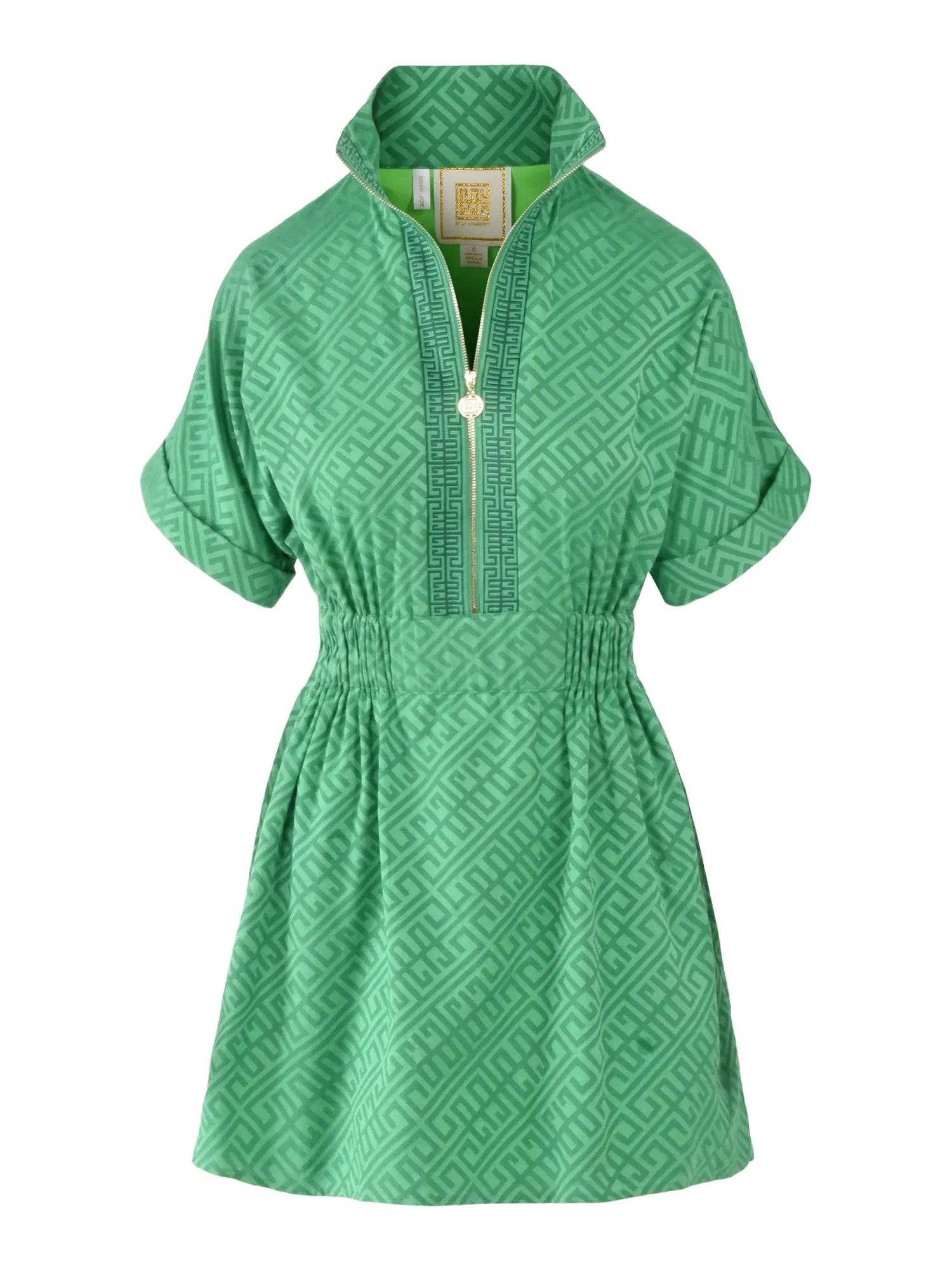Pullover Dress in Fairway Green Monogram