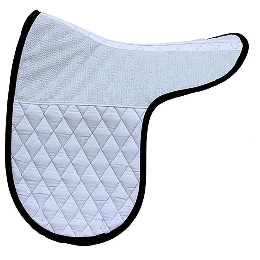 Quilted English Black Saddle Pad - 2 Colors, Select Piping