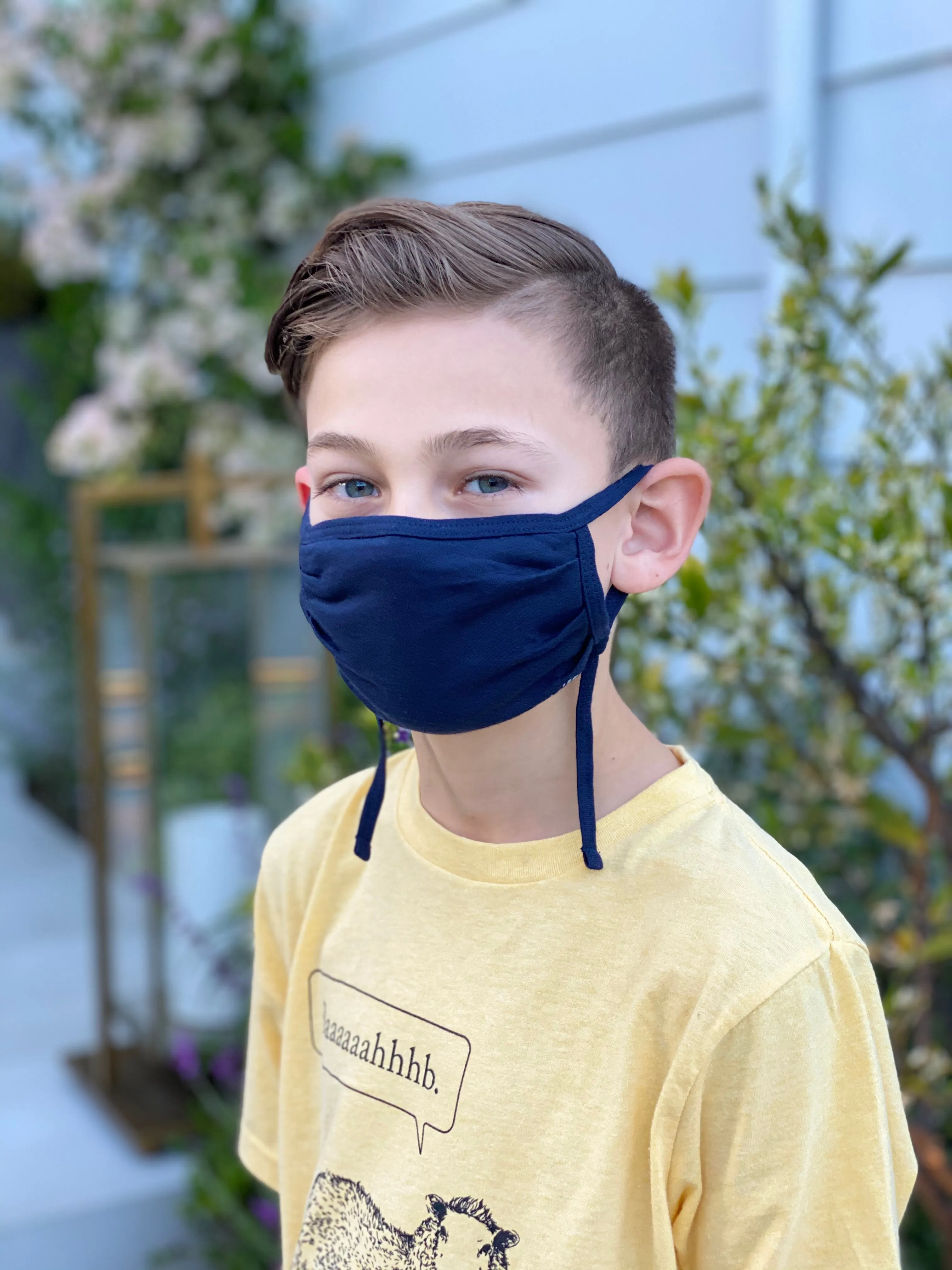"Be Safe. Be Kind" Adjustable Jersey Mask - Pack of 2, Navy