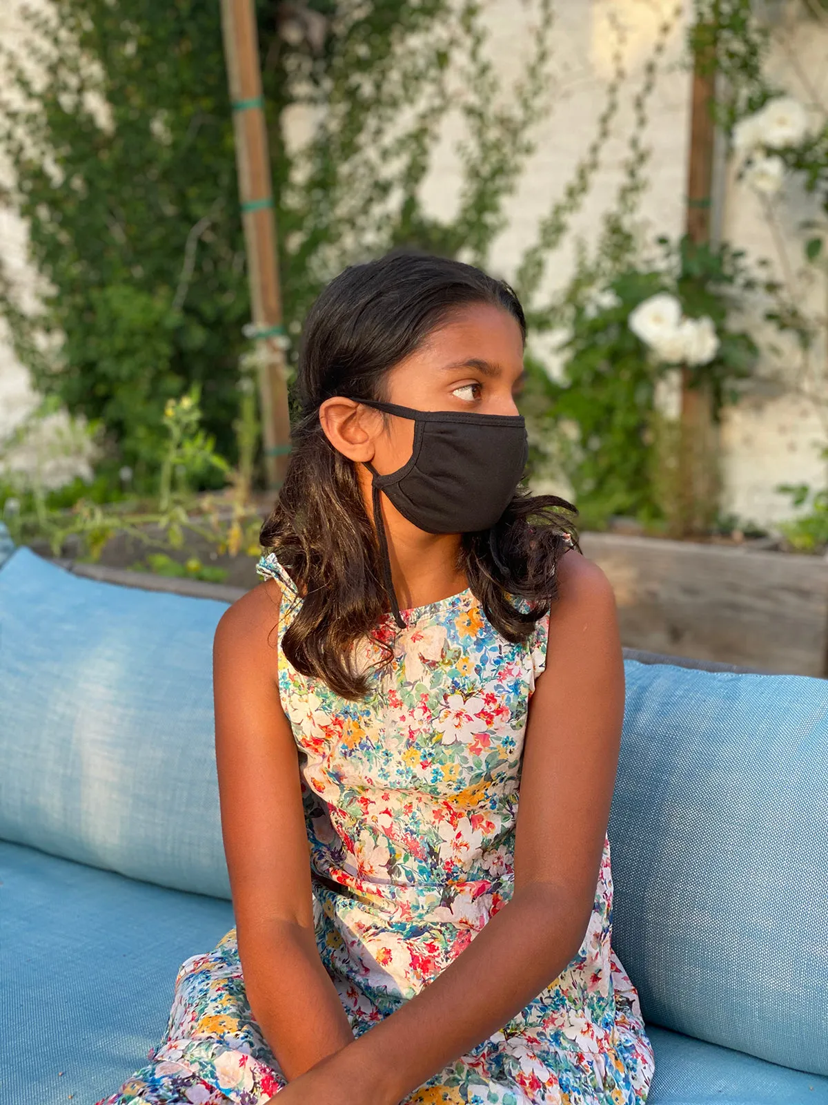 "Be Safe. Be Kind" Adjustable Jersey Mask - Pack of 2, Navy
